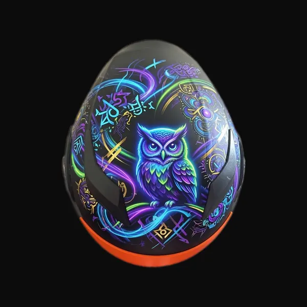 Night Owl: helmet wrap design
